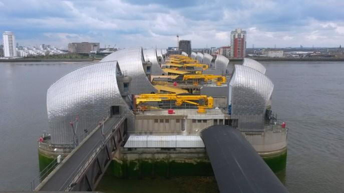 Barrier view from level 6, thames barrier