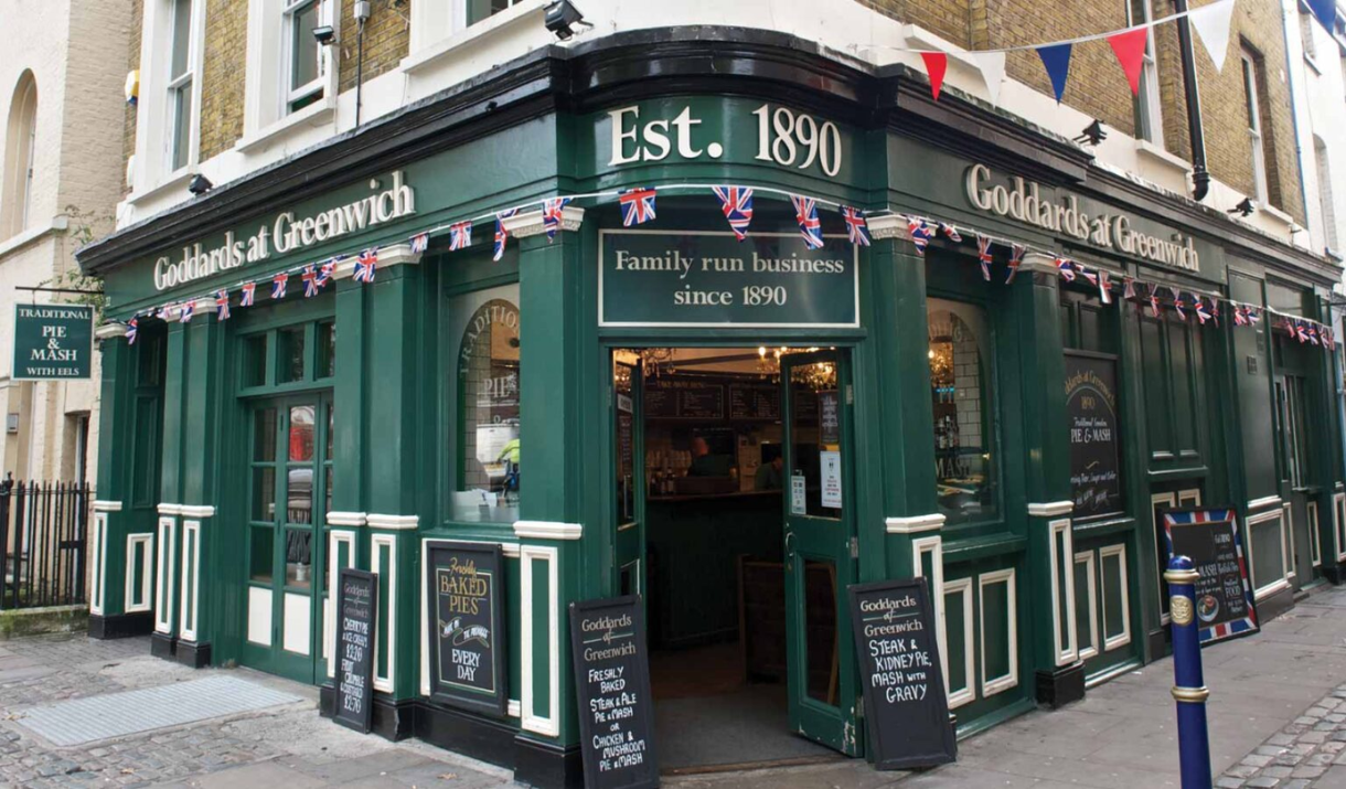 Goddard's pie and mash shop in Greenwich