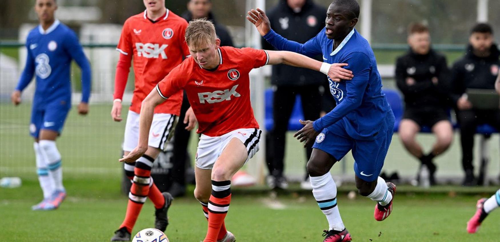 Men at play at Charlton Athletic Football Club
