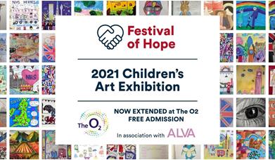 Over 200 artworks produced by children of all ages across the UK will be on display at The O2, Greenwich.