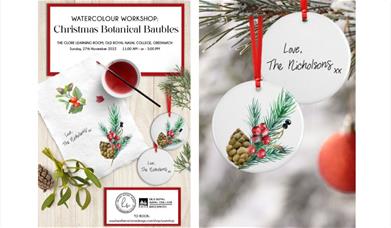 Create your own Christmas botanical bauble with local watercolour artist Heather Pacic
