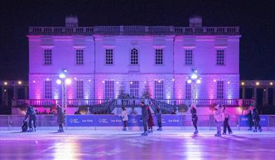 People skate in a relaxed environment at the Queen's House Ice Rink Relaxed Sessions