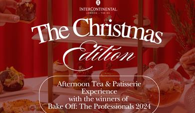 An indulgent spread of savouries and desserts at the InterContinental at the O2 in Greenwich.