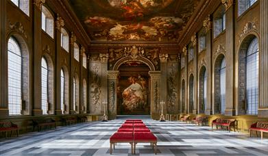 The stunning Painted Hall at the Old Royal Naval College