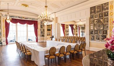 Meeting and event space in The Nelson Room at Trafalgar Tavern