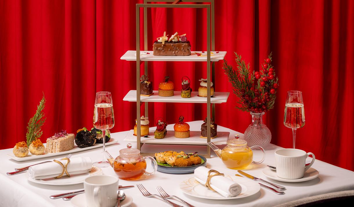 A festive spread of Indian-inspired afternoon tea in Greenwich.