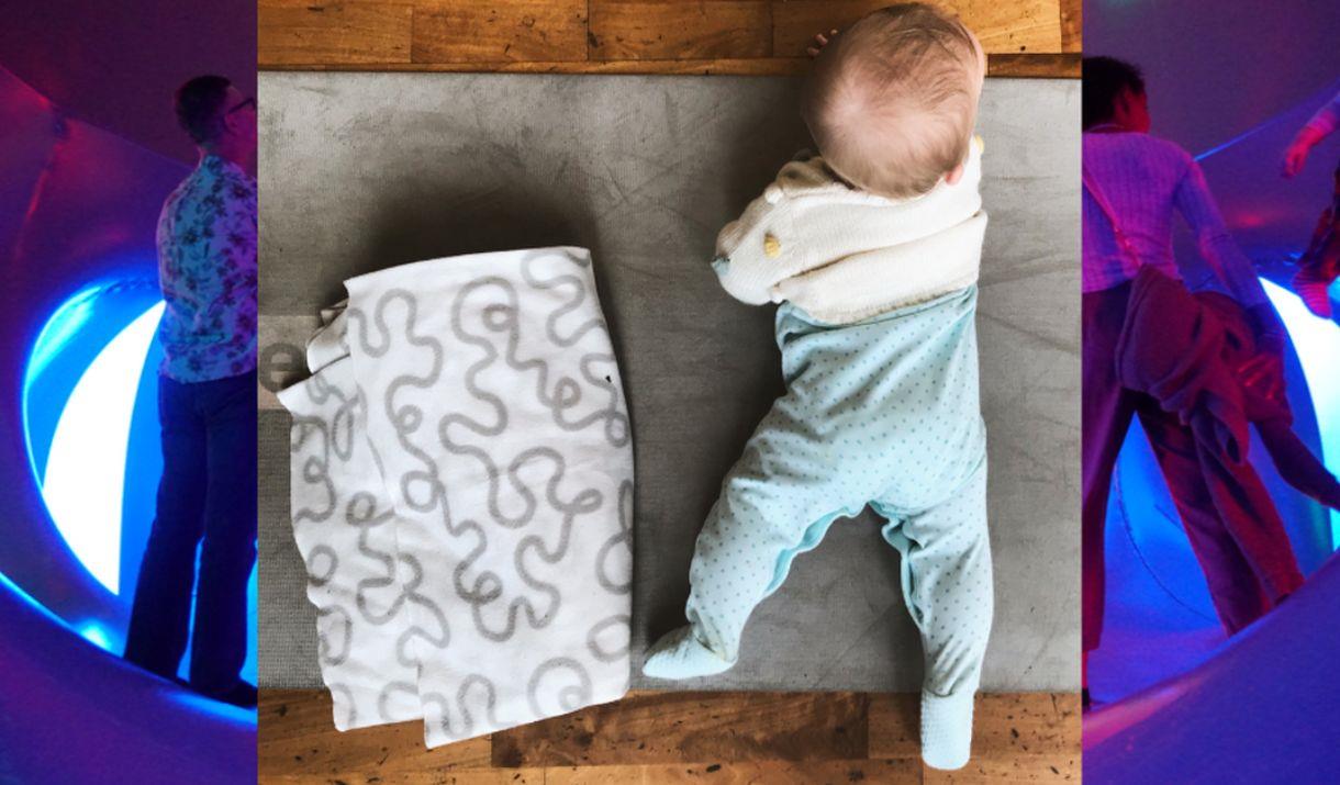 Experience a unique baby yoga class inside the Luminarium