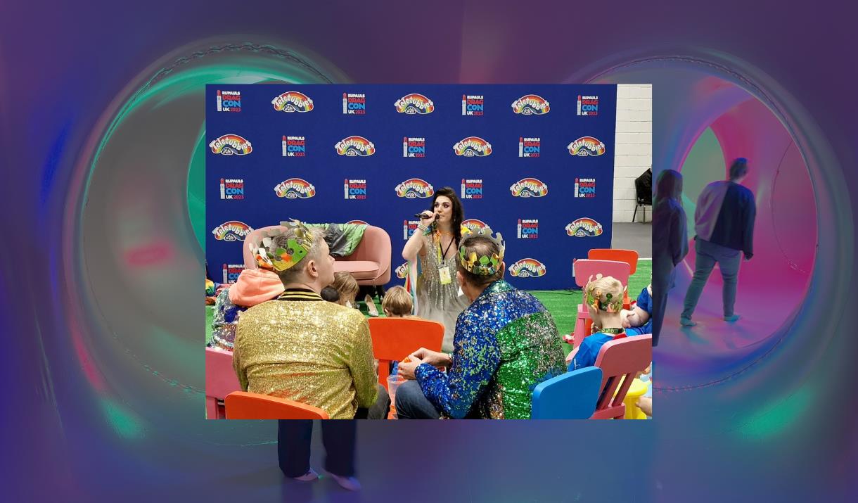 A magical storytelling adventure hosted by the dazzling drag princess Topsie Redfern, inside the Luminarium!