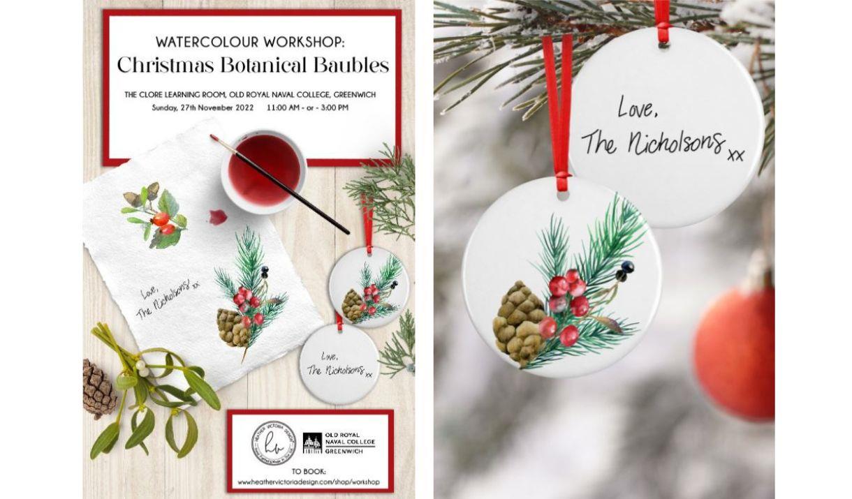 Create your own Christmas botanical bauble with local watercolour artist Heather Pacic