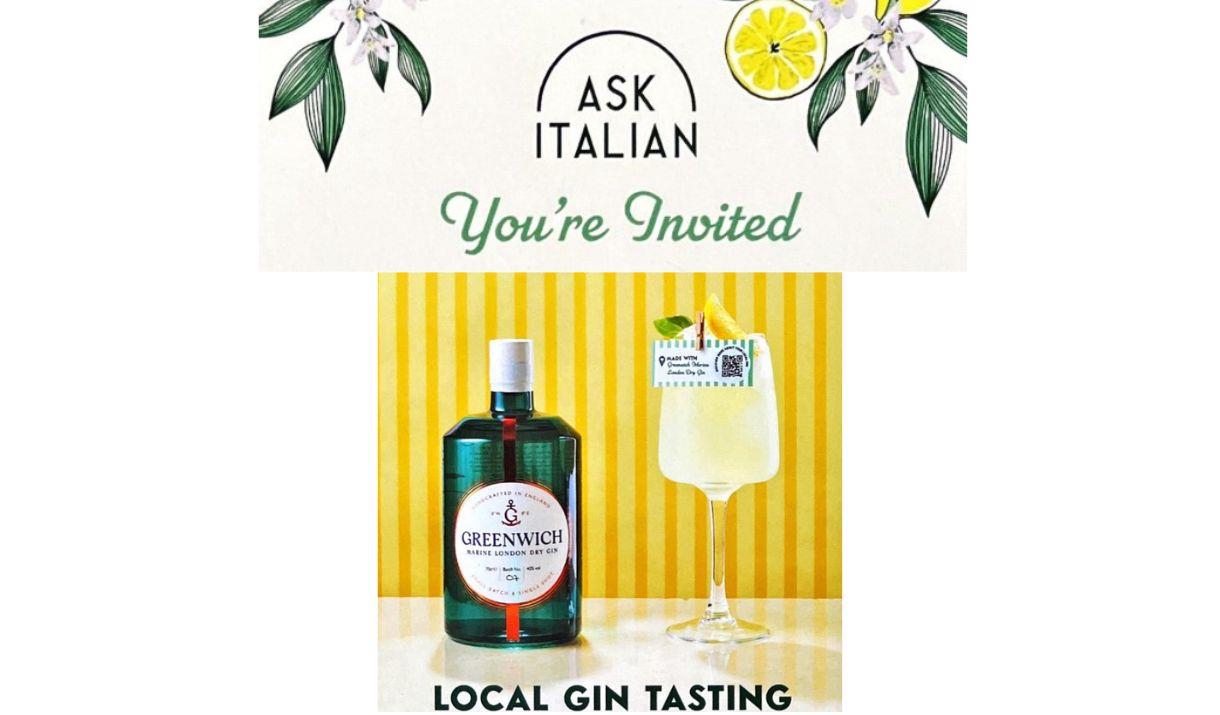 Greenwich Gin Tasting at Ask Italian at The O2