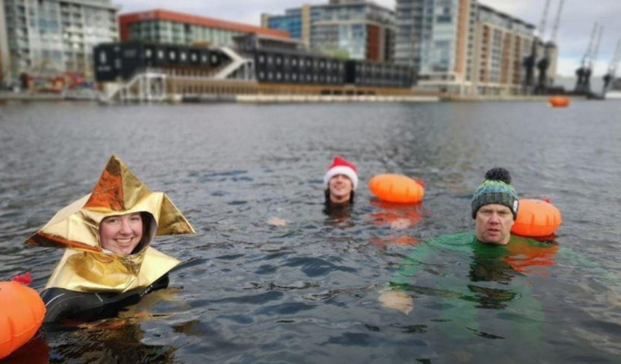 What could make for a more deserving start to the year than a ice-cold plunge in the docks?