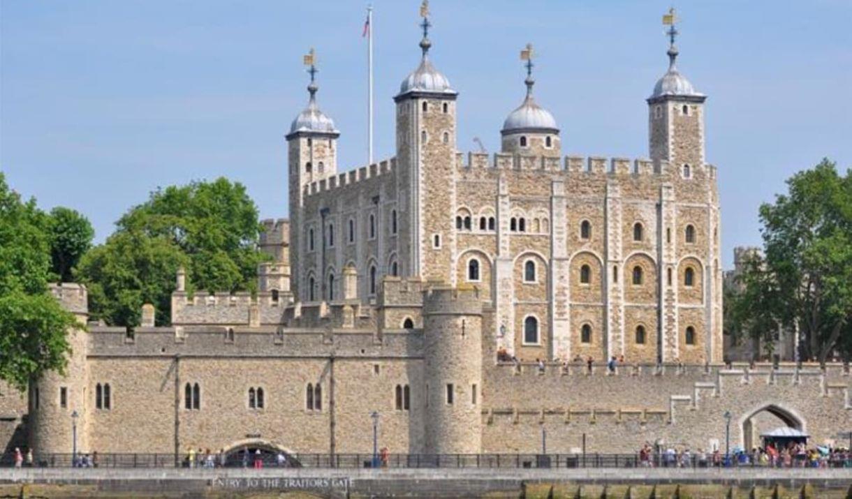 The Tower of London on a sunny day.