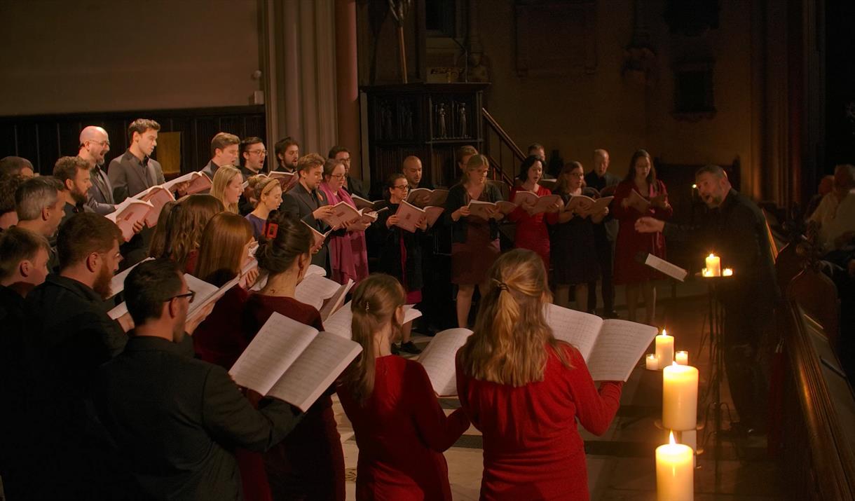 Choral music inspired by the beauty and mystery of stars, featuring festive singalong carols.
