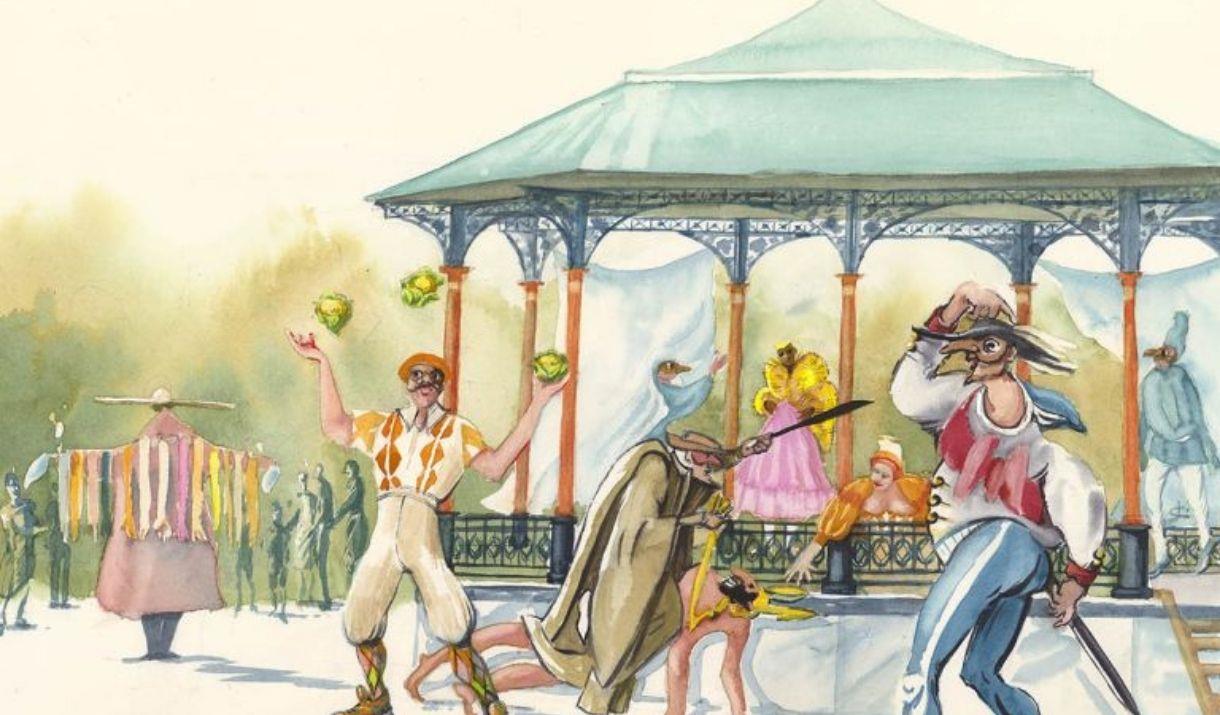This family-friendly outdoor Commedia dell'Arte show tells a story of mayhem in between masters, their teenage sons and daughters.
