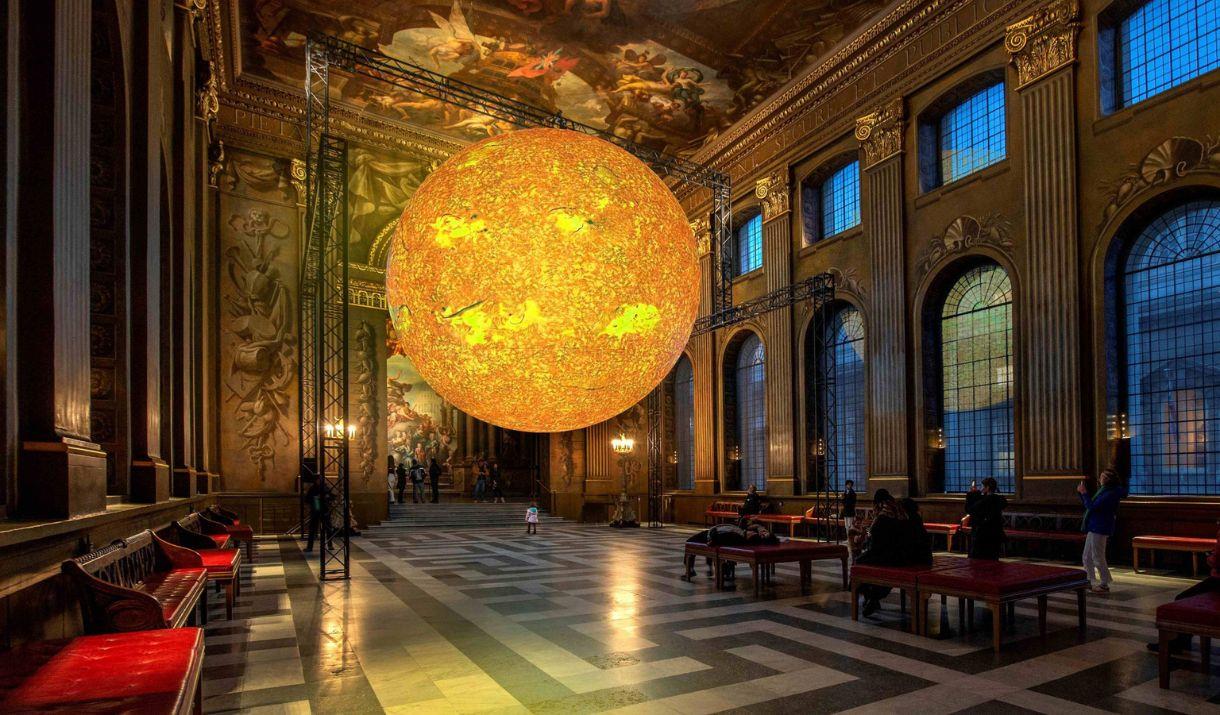 Looking for some winter sun? Be the first to see Luke Jerram’s newest and most ambitious design, Helios, at the London premiere at the Old Royal Naval
