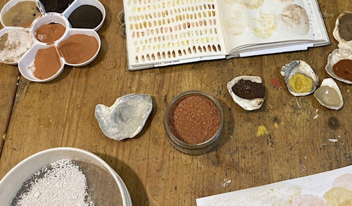 Transform ordinary earth into luxurious watercolour paints, creating your own colour palette to take home with you!