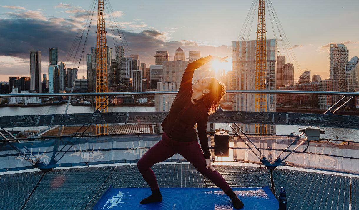 Enjoy yoga on the roof as the sun goes down