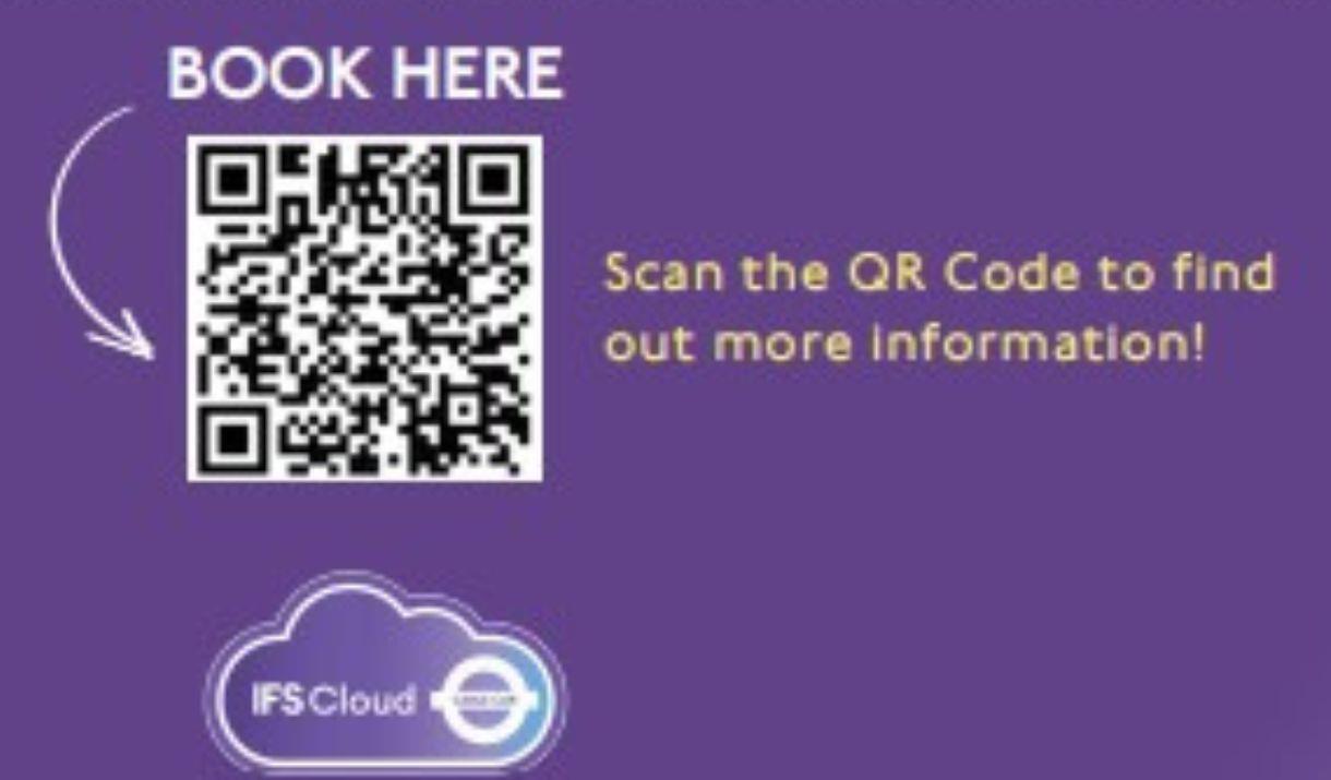 Scan the QR code now to book your space!
