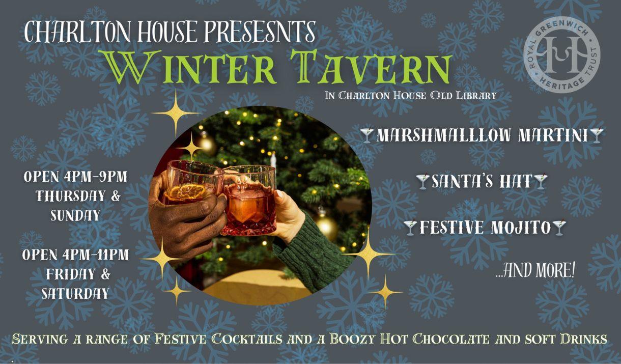 This year, you can experience a new festive Winter Tavern, inside the glorious wood-panelled charm of the beautiful Old Library inside Charlton House!