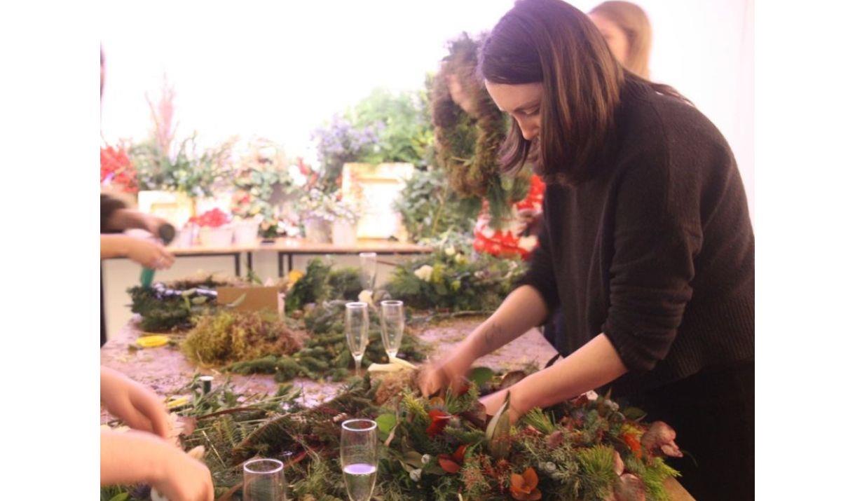 Make your very own wreath using fresh seasonal foliage, berries, dried fruits and flowers