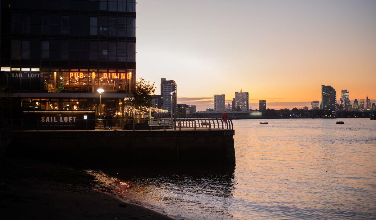 The Sail Loft has panoramic views of the river Thames