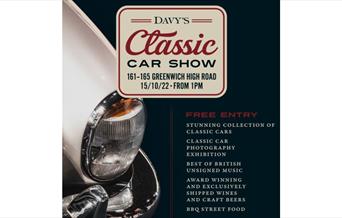Head to Davy's Wine Vaults Greenwich to see the stunning collection of classic cars for FREE
