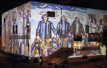 © Ukrainian Institute - Artists in Kyiv have created a dazzling digital artwork, projecting images of 56 monumental mosaics over four nights onto the