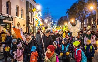 A spectacular Greenwich lantern procession and Greenwich Market's Christmas tree lights switch ON