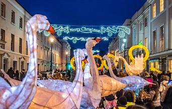 A spectacular Greenwich lantern procession and the switching on of the twinkling Greenwich Market Christmas lights