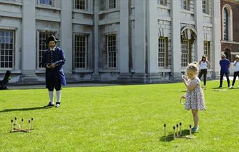 Bring the family for a game of croquet, quoits or skittles for some FREE summer fun