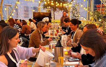 Get ready to let your creativity shine with Pottery Studio LDN Bottomless Sip & Paint evening at Canteen Food Hall & Bar