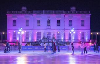 People skate in a relaxed environment at the Queen's House Ice Rink Relaxed Sessions