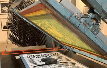 Learn all about the varied processes behind printmaking with live printing press demos.