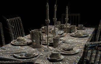 For a limited time only, NOW Gallery is featuring the remarkable sculpture The Great Supper by Sara Shakeel