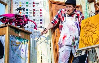 The Lost Colour is a colourful explosion of puppetry, music and comedy all on top of a van!