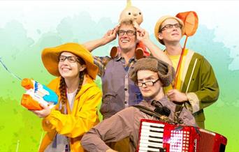 Join the intrepid family of adventurers and their musical dog on a quest to find a bear