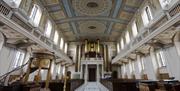 The ceiling, galleries and main nave of the Chapel, Old Royal Naval College