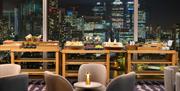 Eighteen Sky Bar with gourmet station set up