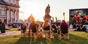 West Side Story screening at the Old Royal Naval College grounds on a sunny day