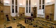 Chairs in theatre setup at the Octagon Room in Flamsteed House, Royal Observatory