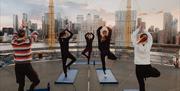 Enjoy yoga on the roof as the sun goes down