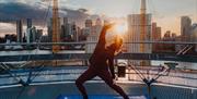 Enjoy yoga on the roof as the sun goes down