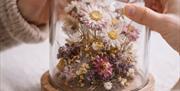 Design your own dried flower terrarium using our home-grown preserved blooms in a calm, beginner-friendly workshop