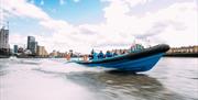 ThamesJet Speedboat Ride in action on river Thames