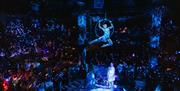 The aerialist doing what she does best