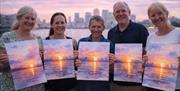 Sip and Paint Sunset Watercolour Workshop at the Oystercatcher