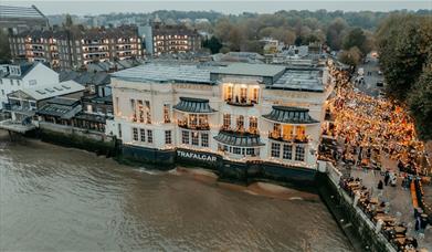 Ariel view of Trafalgar Tavern, Greenwich