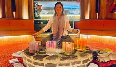 This sound bath with Cara offers a deep, restorative experience using alchemy crystal bowls