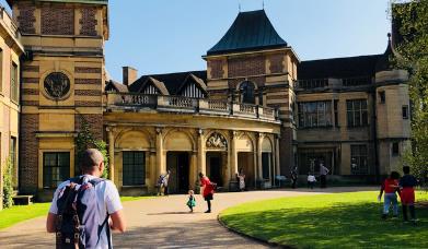 People visiting Eltham Palace and Gardens in Greenwich