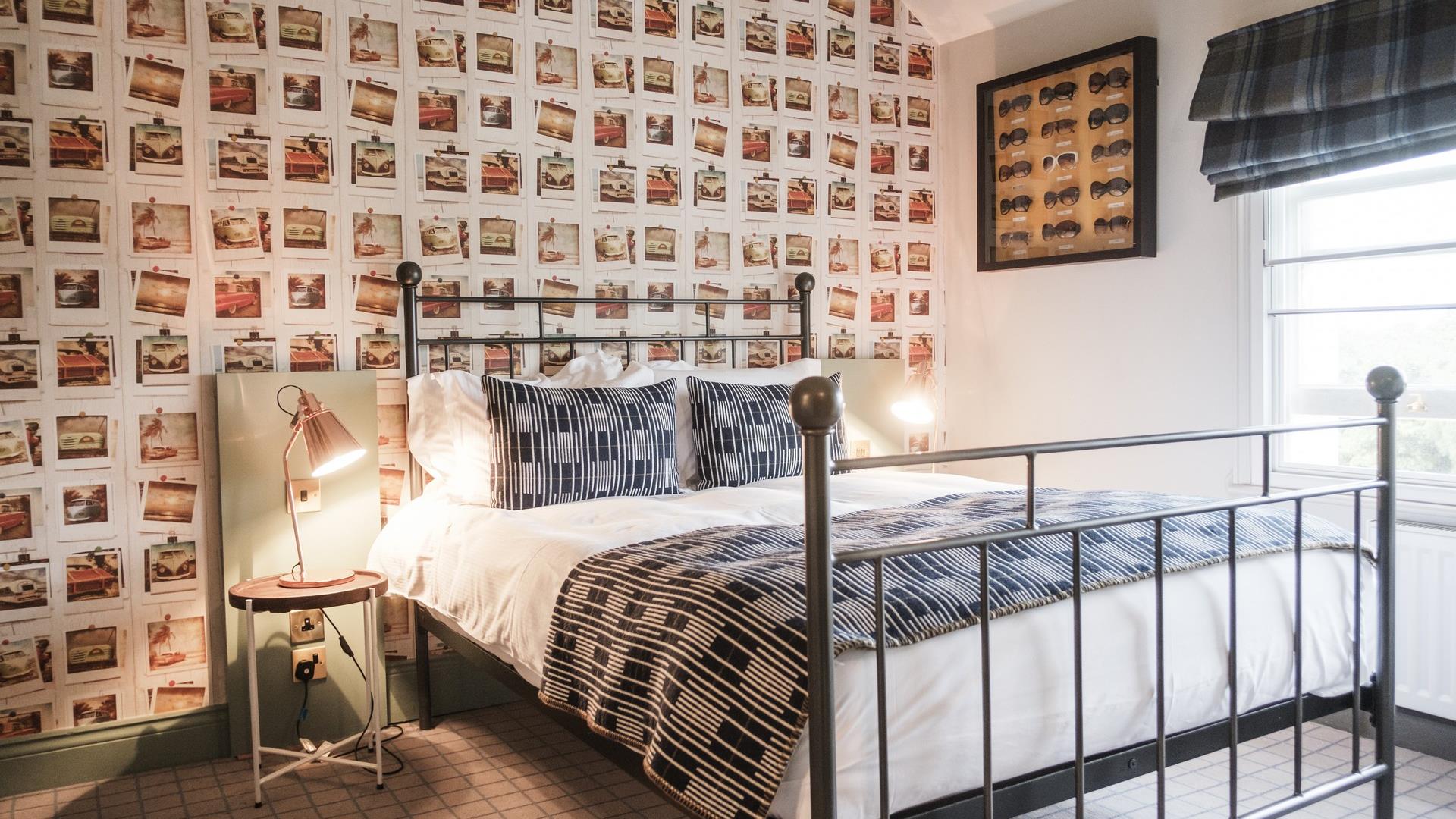 A cosy bedroom at The Pilot on Greenwich Peninsula, the oldest building in the area.